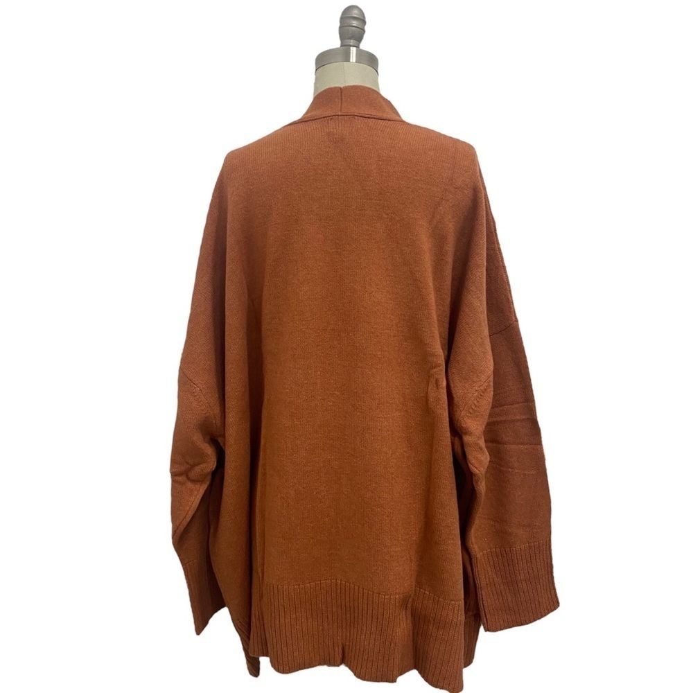 Women’s Open Front Knit Cardigan Front Pockets A New Day Brown Size 4X - Picture 5 of 10